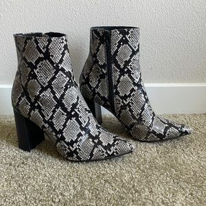 Jeffrey Campbell snakeskin boots